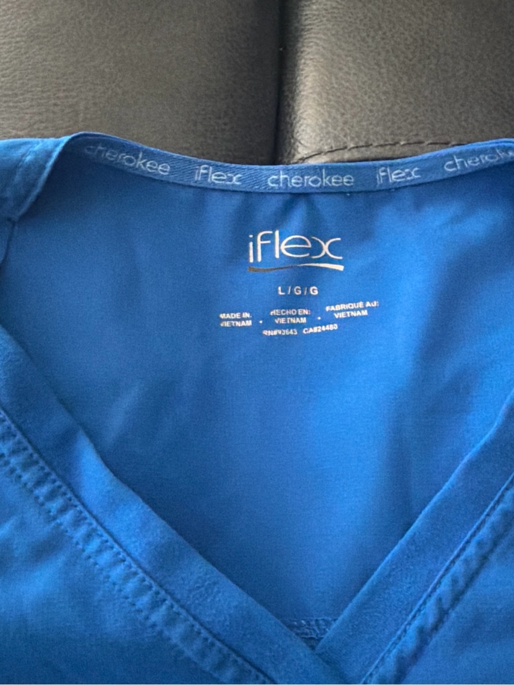 Cherokee iFlex Scrub Top in Bright Blue